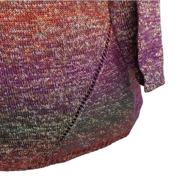 Dress Barn Size L Womens Multicolor Button Cowl Neck Sweater Acrylic Polyester - Picture 7 of 11